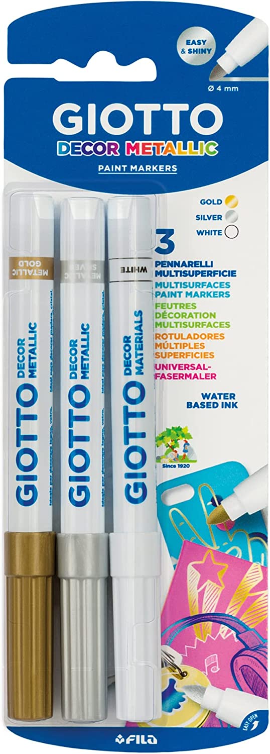 PENNARELLI DECOR METALLI/ORO/BIANCO