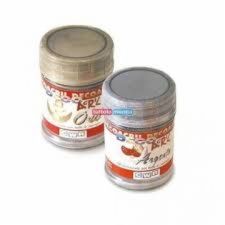 FLACONE DECO ACRIL ML.35 - ARGENTO - CONF.3 PZ.