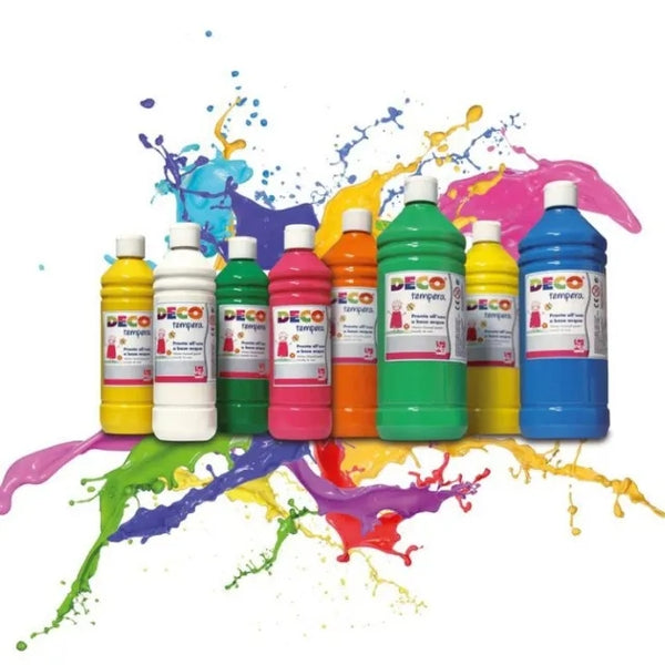 COLORI A DITA ML.1000 - SET 6 BOTTIGLIE COLORI ASS
