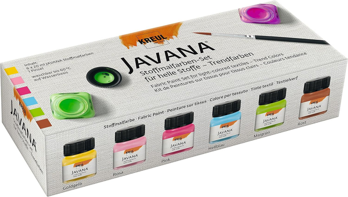 KREUL - JAVANA VERNICE TESSUTI CHIARI 20 ML - SET