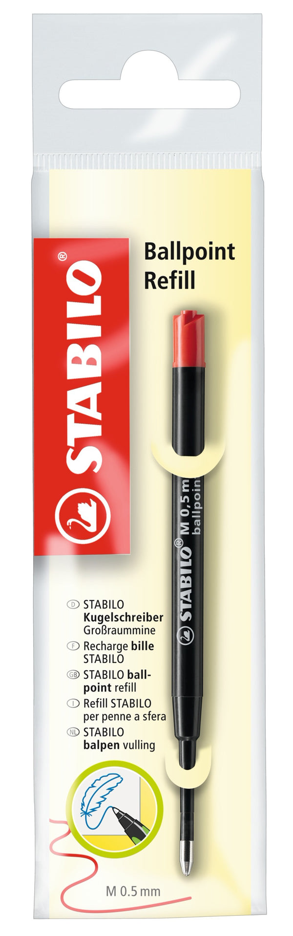 REFILL STABILO BALLPOINT 0.5MM ROSSO