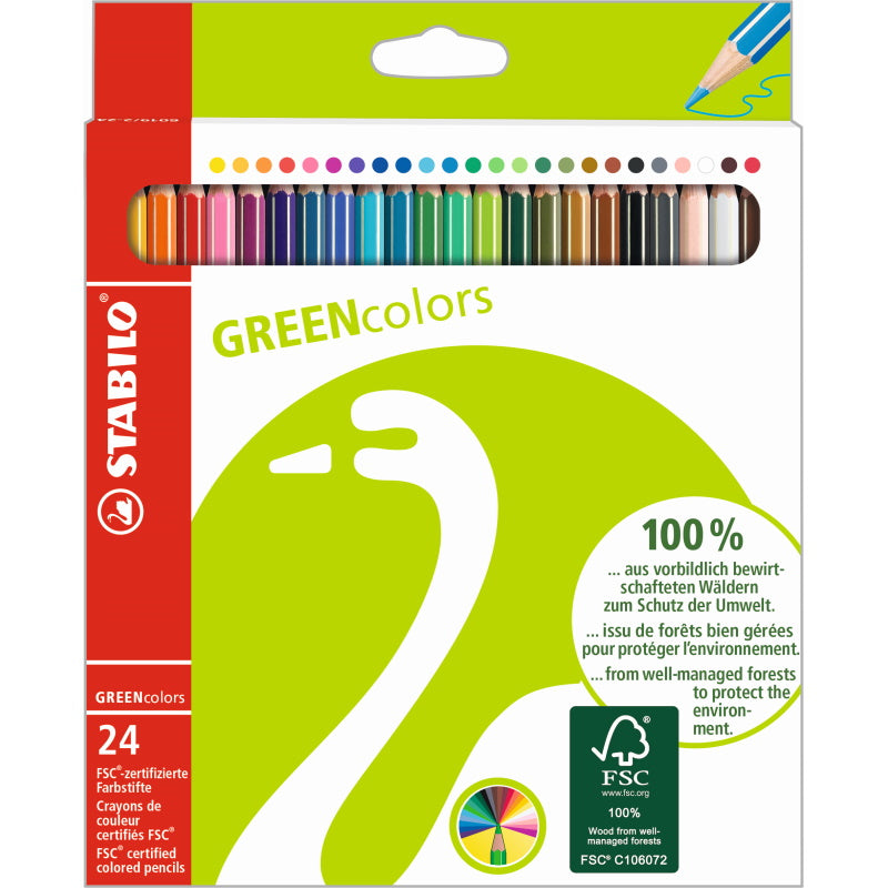 PASTELLI STABILO GREENCOLORS /24