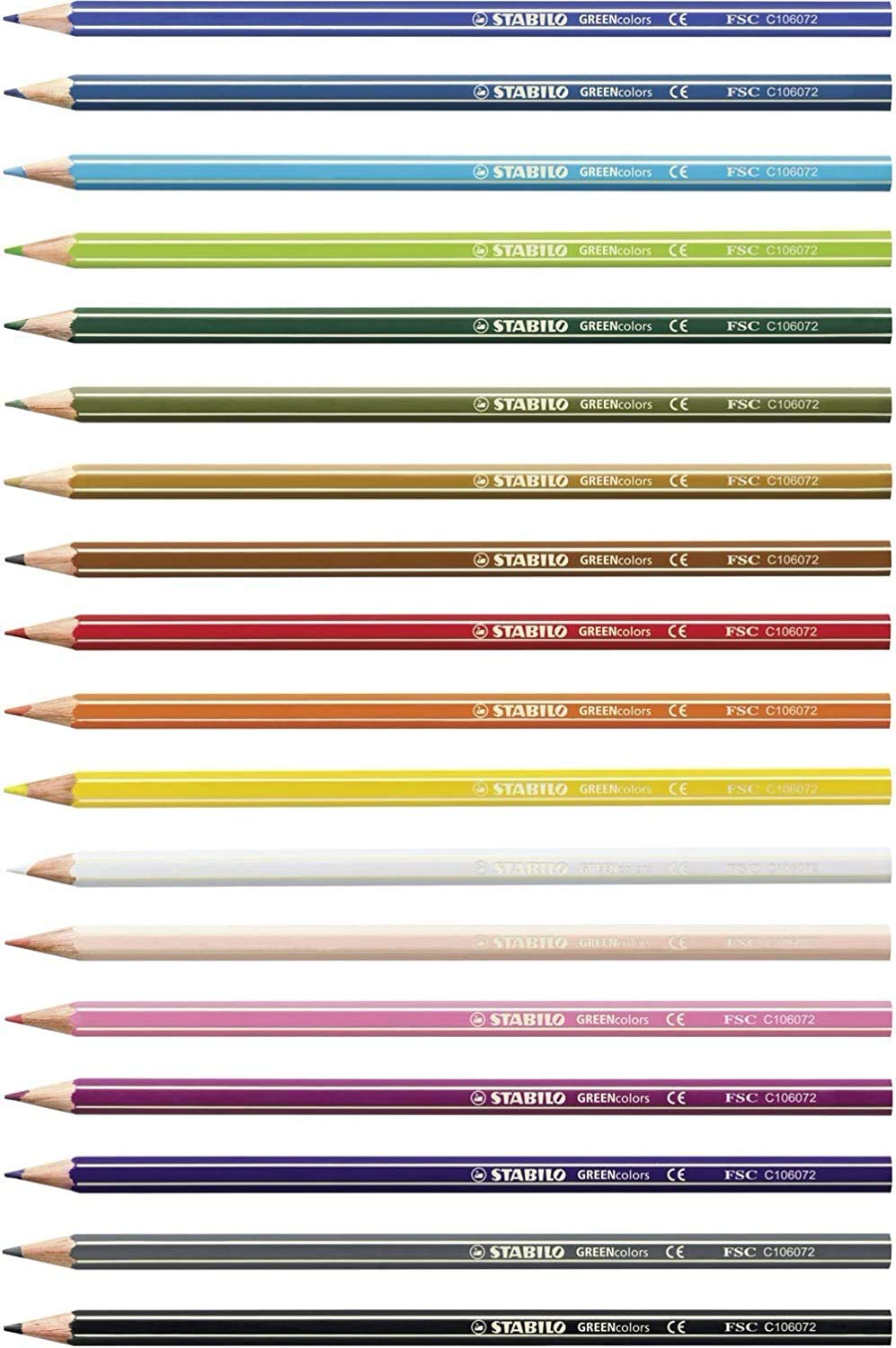 PASTELLI STABILO GREENCOLORS /24