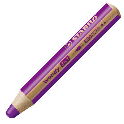 MATITONE STABILO WOODY 3 IN 1 LILLA
