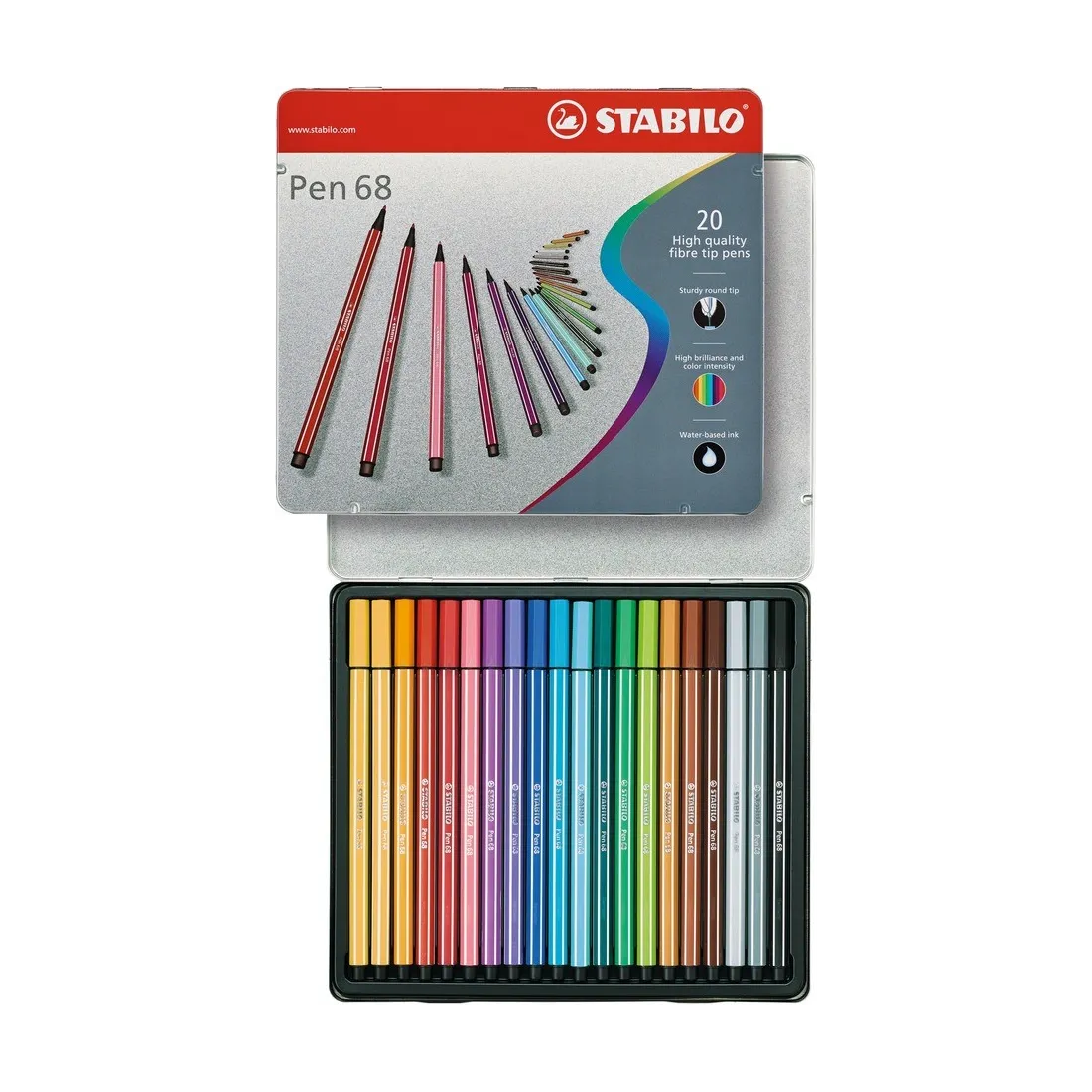 PENNARELLI STABILO PEN 68 ASTU. METALLO /20