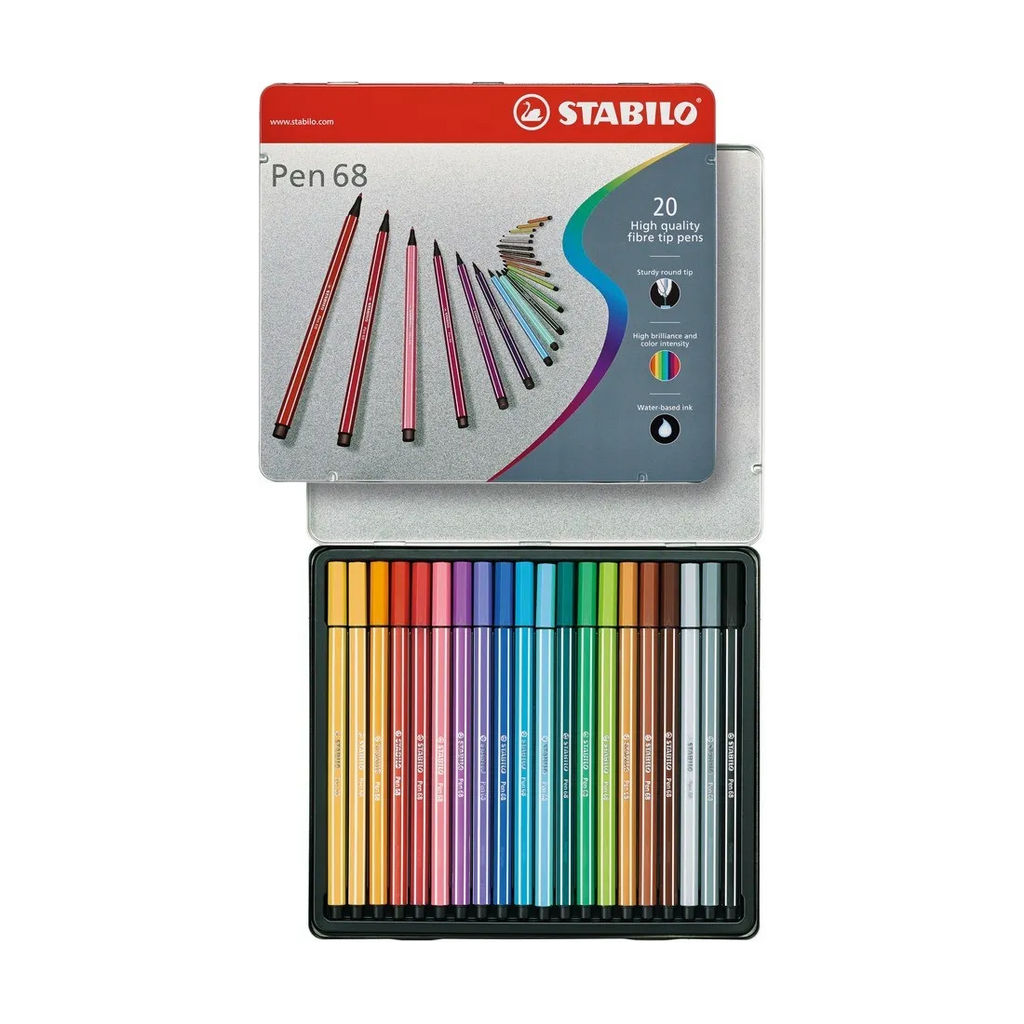 PENNARELLI STABILO PEN 68 ASTU. METALLO /20