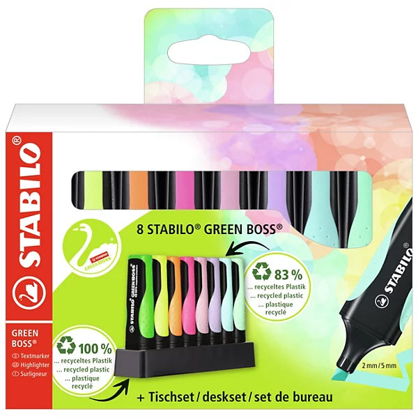 EVIDENZIATORE STABILO BOSS GREEN DESKSET /8