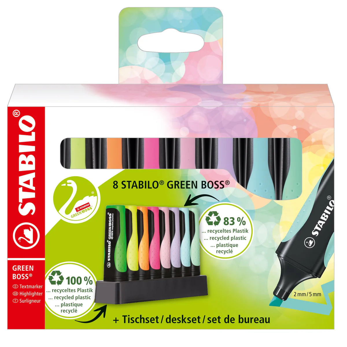 EVIDENZIATORE STABILO BOSS GREEN DESKSET /8
