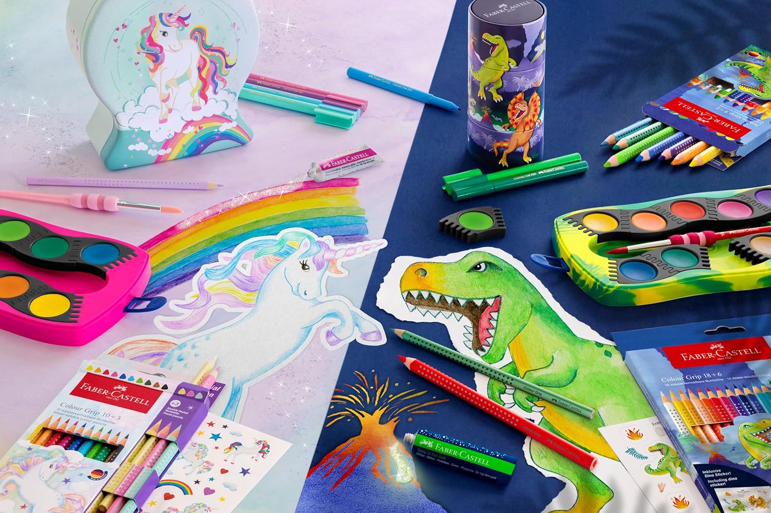 MATITE COLORATE GRIP DINO EDITION FABER CASTELL/ 10+3