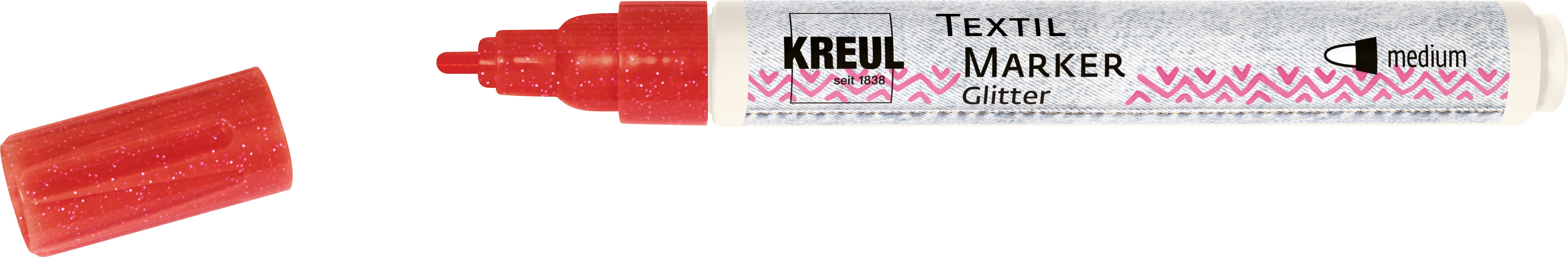 KREUL - MARKER PER TESSUTI - SET 5       GLITTER