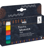 KREUL - MARKER PER TESSUTI - SET 5       OPACHI