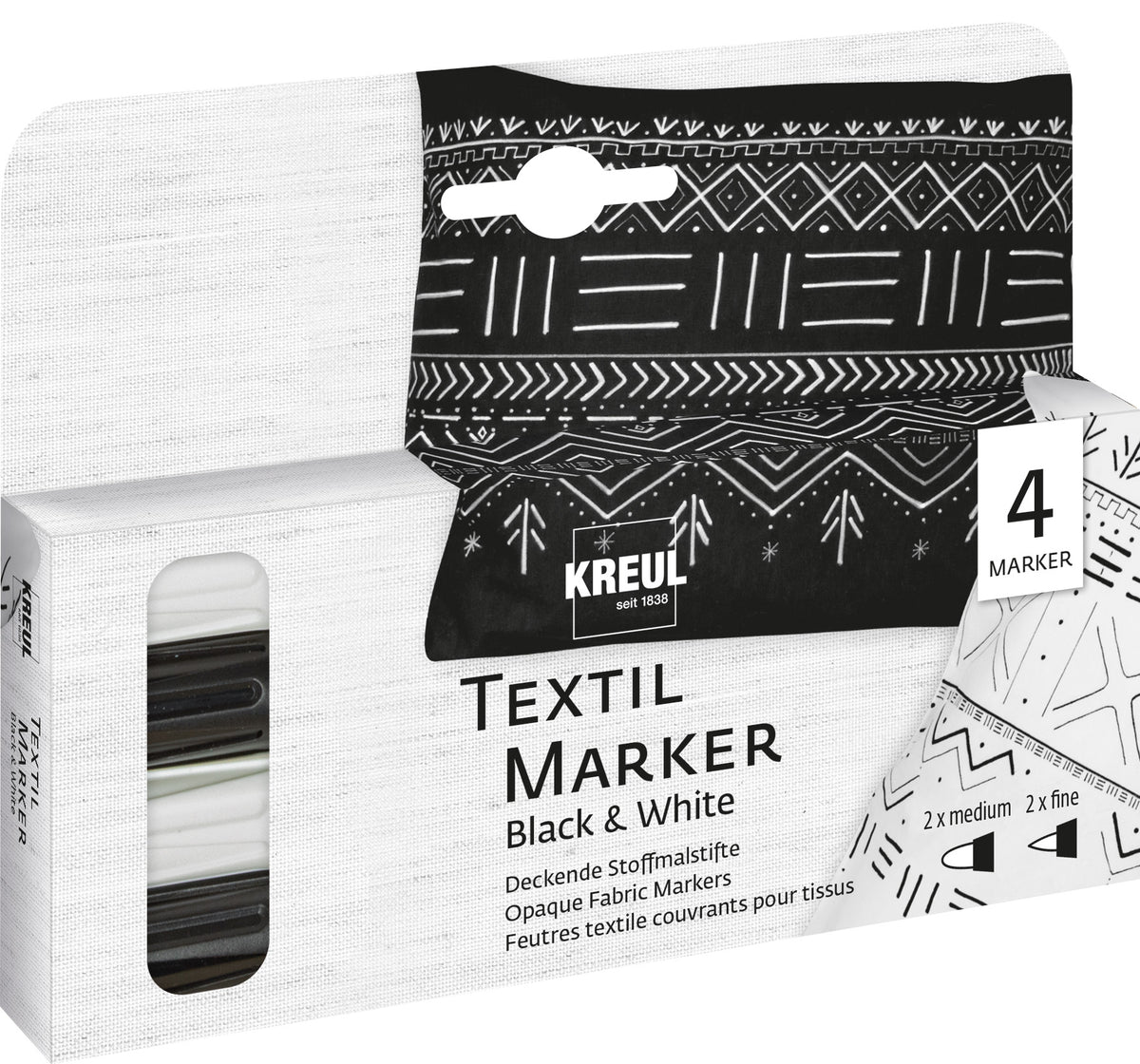 KREUL - MARKER PER TESSUTI - SET 4       OPACHI BI