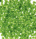 PERLINE VETRO TRASPARENTI 10/0 - SCAT. GR. 30 - VERDE CHIARO