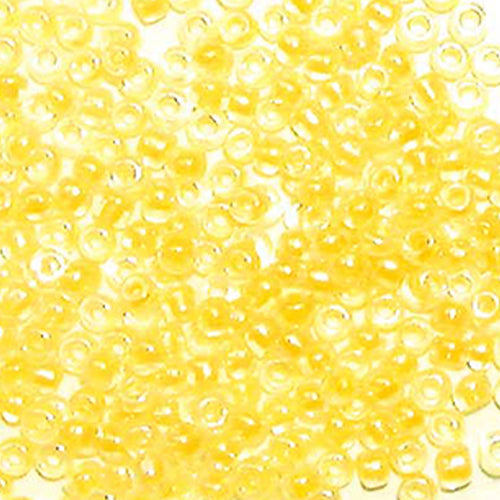 PERLINE VETRO TRASPARENTI 10/0 - SCAT. GR. 30 - GIALLO FLUO