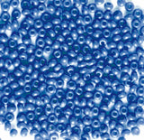 PERLINE VETRO COPRENTI 10/0 - SCAT. GR. 30 - BLU