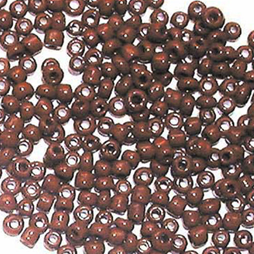 PERLINE VETRO COPRENTI 10/0 - SCAT. GR. 30 - MARRONE