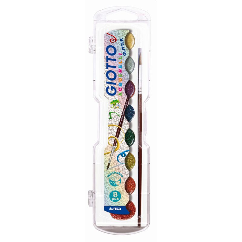 ACQUARELLI GIOTTO GLITTER 8 COLORI + PENNELLO Immagine principale del prodotto