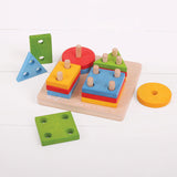 GIOCO LE 4 FORME IN LEGNO CM.14,5X14,5
