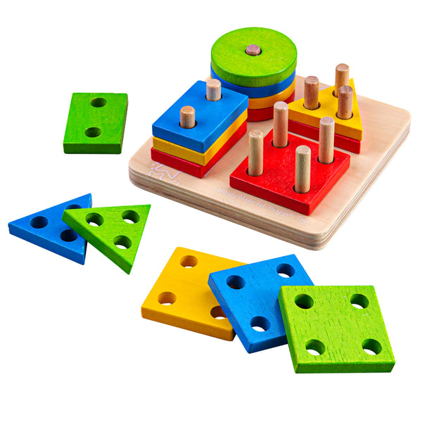 GIOCO LE 4 FORME IN LEGNO CM.14,5X14,5