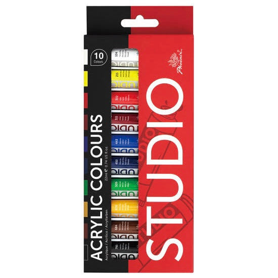 COLORI ACRILICI - SCATOLA 10 TUBI ML.22- COLORI AS