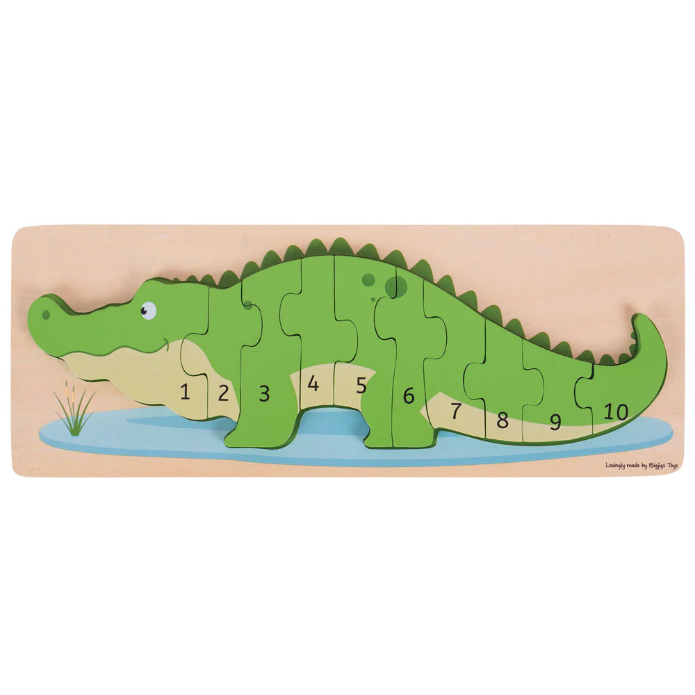 PUZZLE LEGNO COCCODRILLO DEI NUMERI