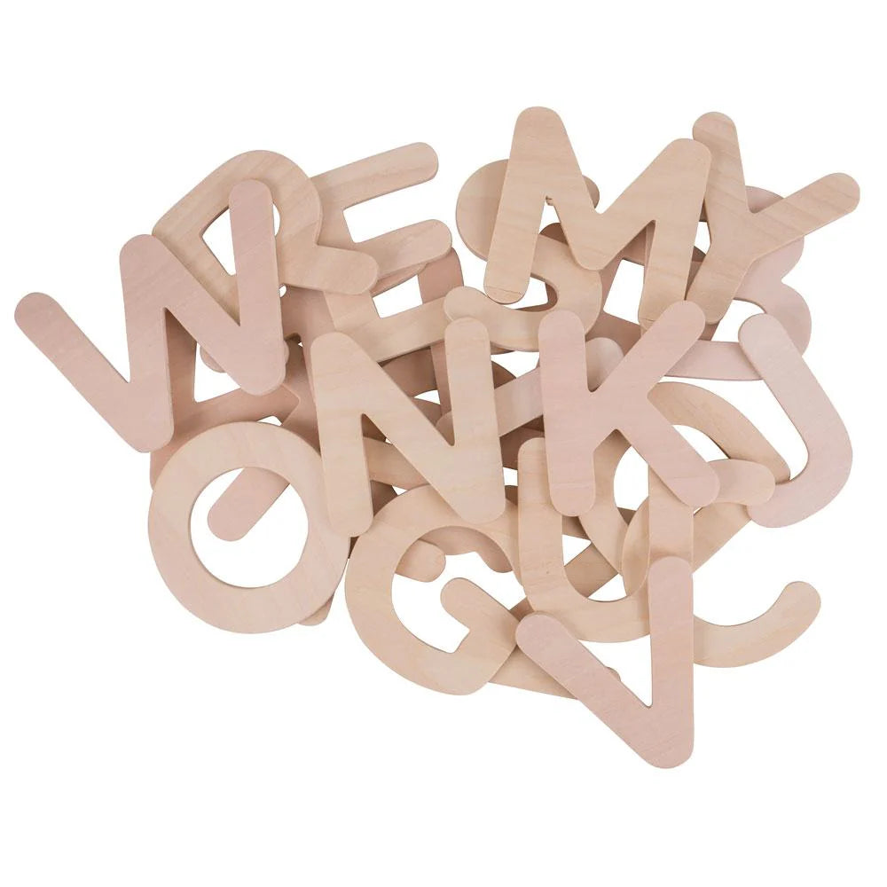 LETTERE MAIUSCOLE IN LEGNO - SET PZ. 26