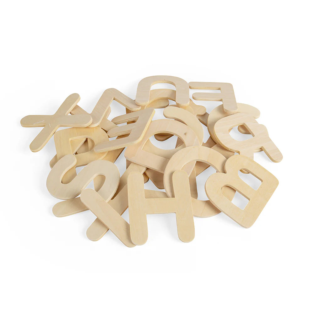LETTERE MAIUSCOLE IN LEGNO - SET PZ. 26