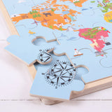 PUZZLE LEGNO IL MONDO CM. 32,5X42,8