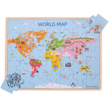 PUZZLE LEGNO IL MONDO CM. 32,5X42,8