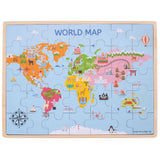 PUZZLE LEGNO IL MONDO CM. 32,5X42,8
