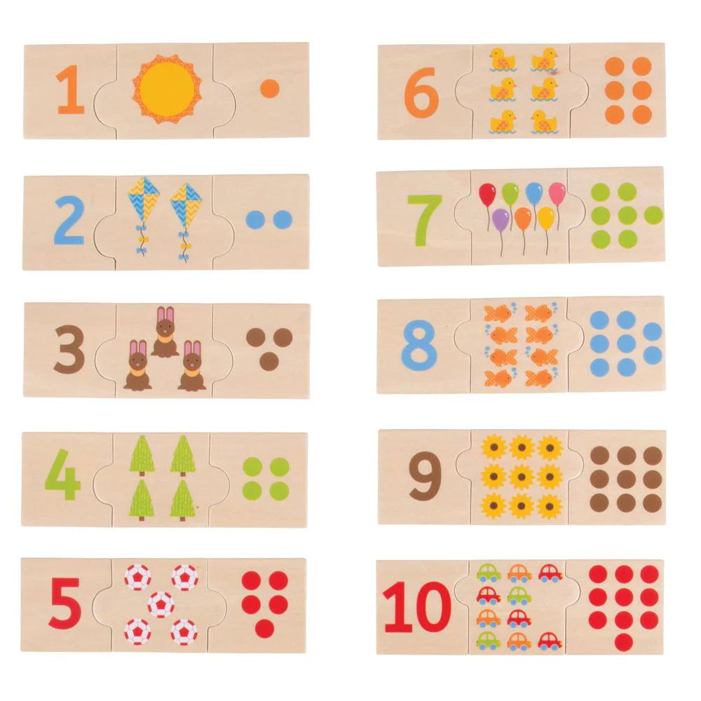 DOMINO DEI NUMERI IN LEGNO