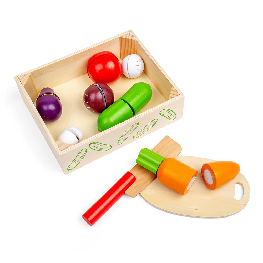 GIOCO IN LEGNO TAGLIA LA VERDURA