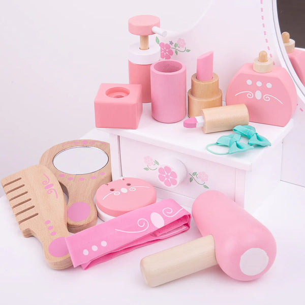 Beauty Case Con Accessori In Legno