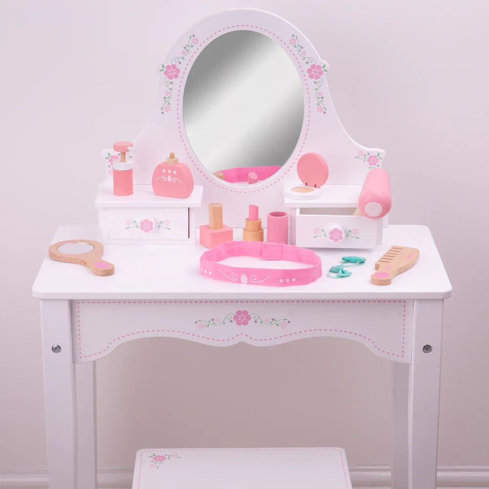 BEAUTY CASE CON ACCESSORI IN LEGNO
