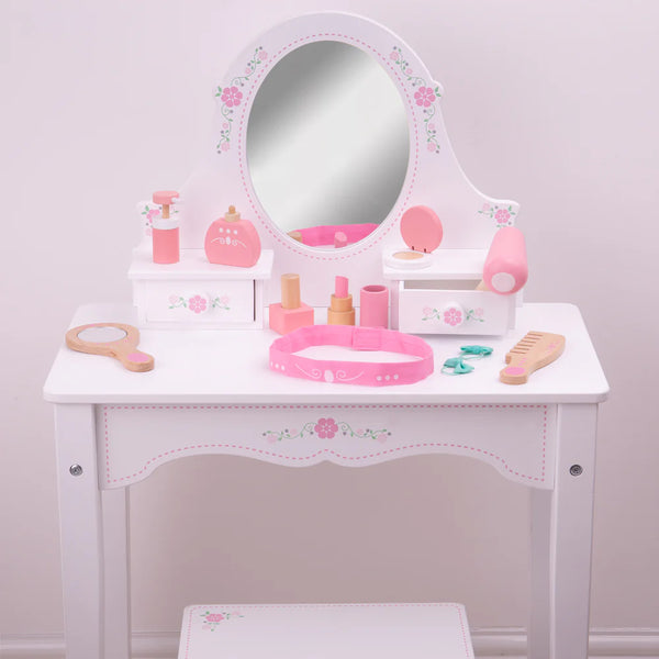 Beauty Case Con Accessori In Legno