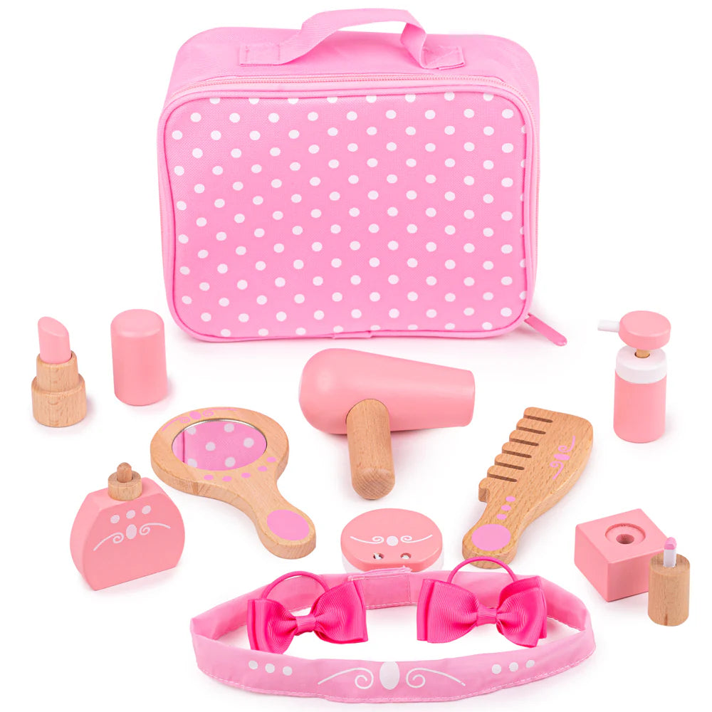 Beauty Case Con Accessori In Legno