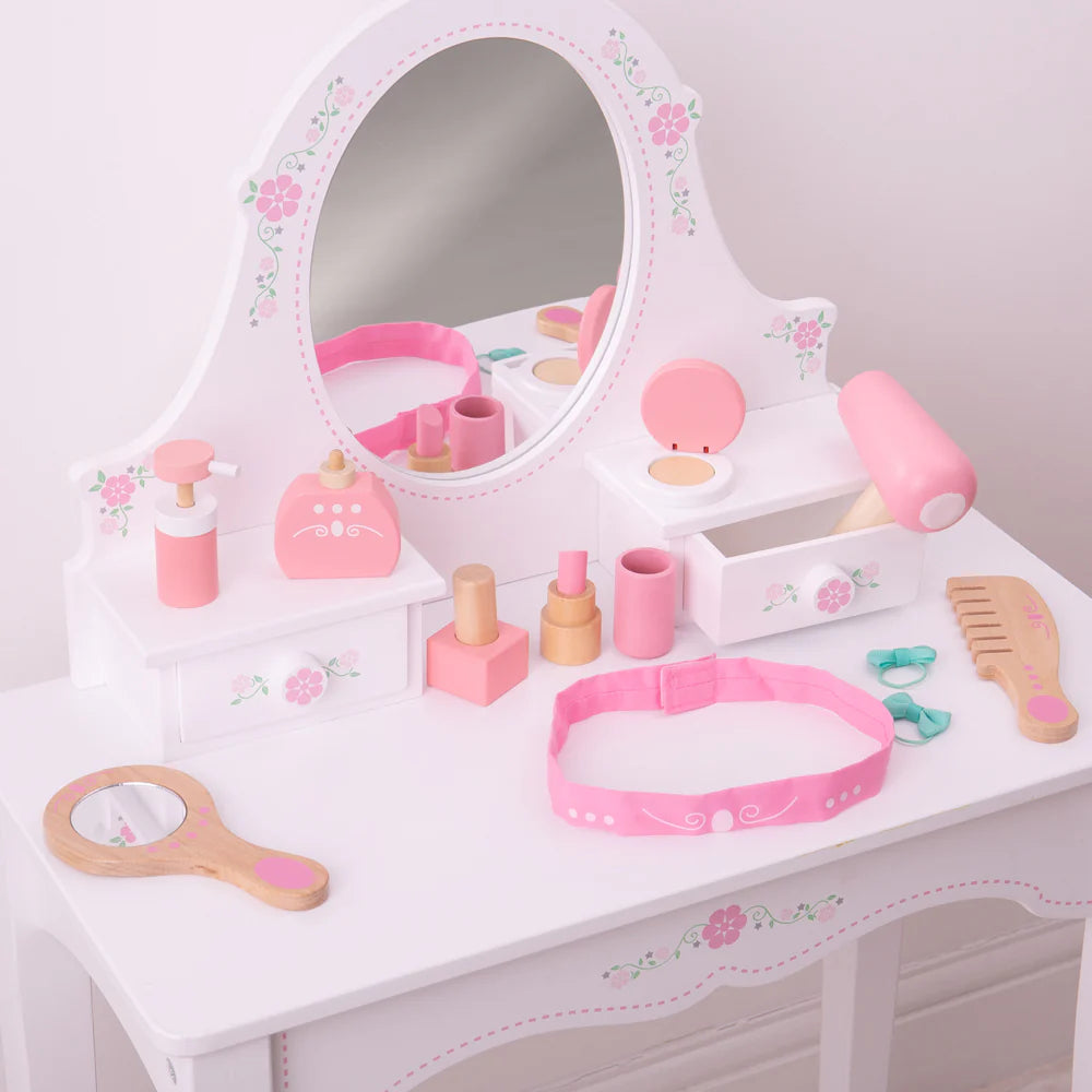 BEAUTY CASE CON ACCESSORI IN LEGNO