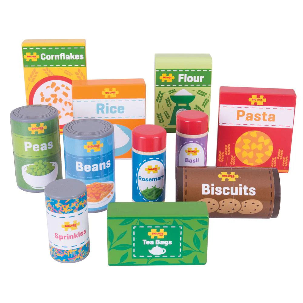 CIBO IN LEGNO SET PZ. 11 - CIBI DISPENSA