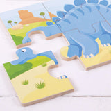 PUZZLES IN LEGNO DINOSAURI - SET 3 PEZZI