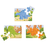 PUZZLES IN LEGNO DINOSAURI - SET 3 PEZZI