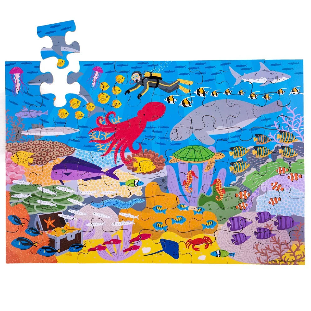 PUZZLE LEGNO IN FONDO AL MAR CM.27X28,5X6
