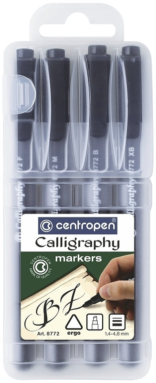 "PENNE ""CALLIGRAPHY"" - SET 4 PEZZI - PUNTE ASSOR