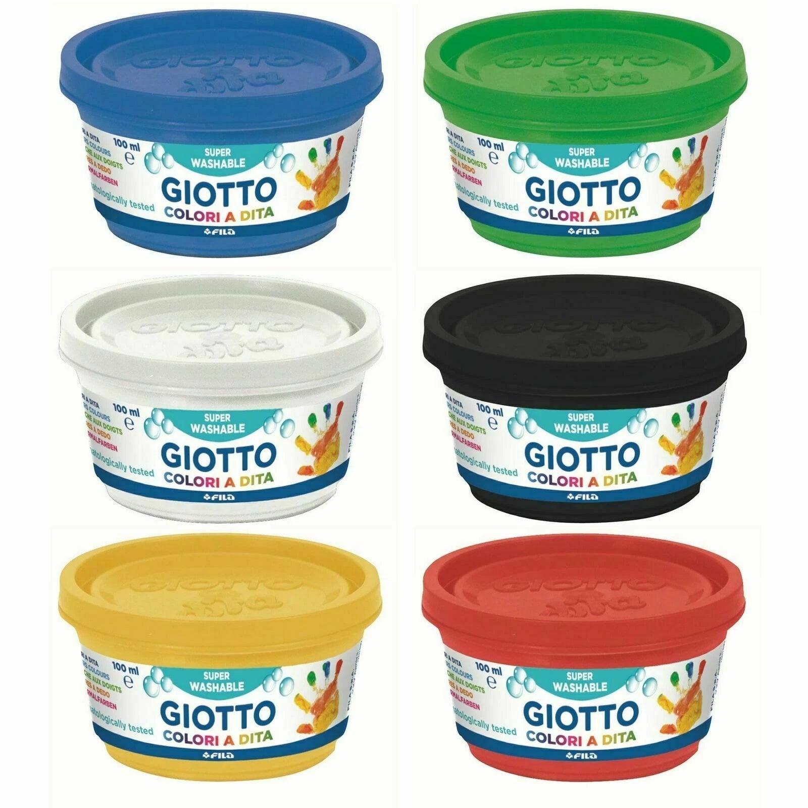 TEMPERA DITA GIOTTO ML.100 6 COLORI