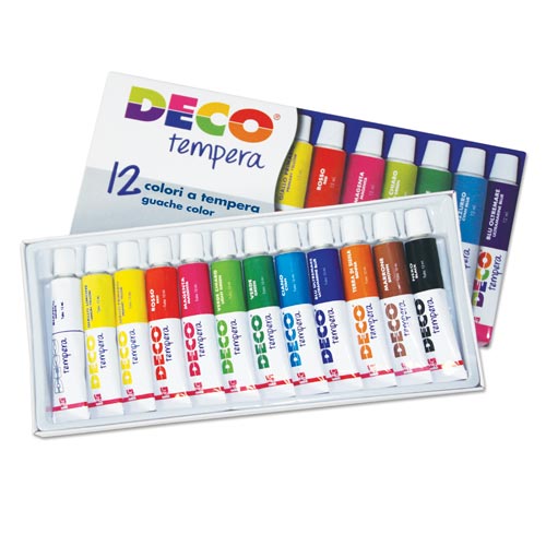 COLORI A TEMPERA - SCATOLA 12 TUBI -  COLORI ASSOR Immagine principale del prodotto