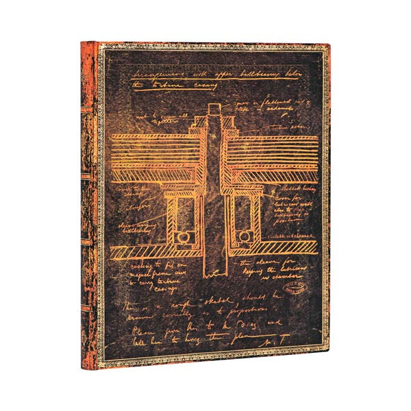 DIARIO NOTES TESLA, BOZZETTO DI UNA TURBINA ULTRA PAPERBLANKS