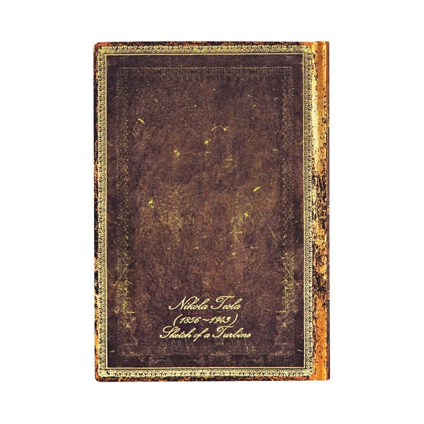 DIARIO NOTES TESLA,BOZZETTO DI UNA TURBINA MINI FLEX PAPERBLANKS