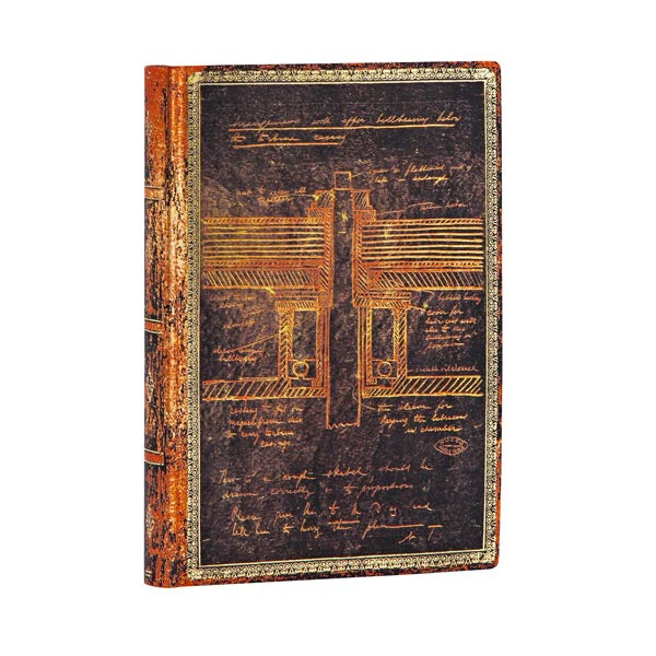 DIARIO NOTES TESLA,BOZZETTO DI UNA TURBINA MINI FLEX PAPERBLANKS