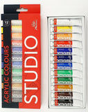 COLORI ACRILICI - SCATOLA 12 TUBI ML.12- COLORI AS