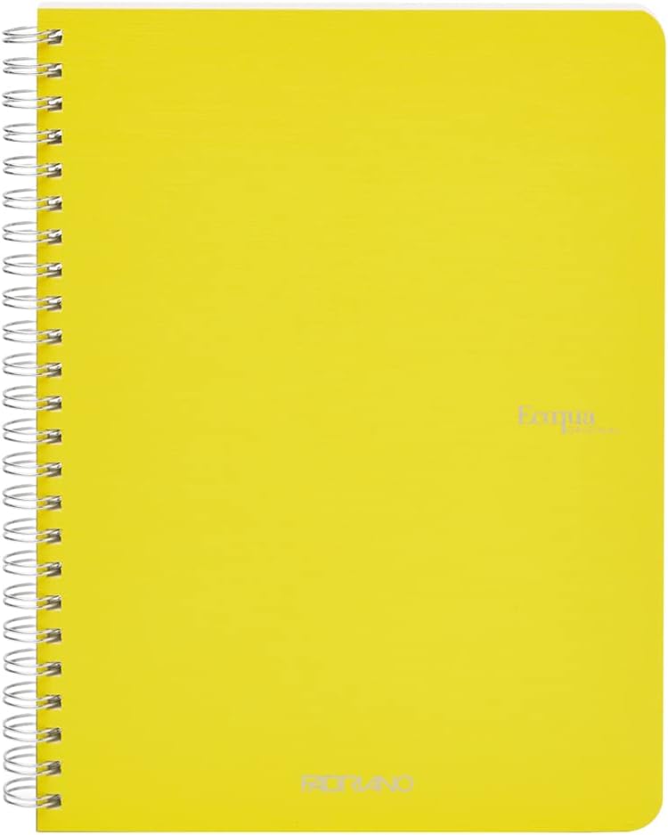 QUADERNO C/SPIRALE ECOQUA A5 1RIG CARTONATO GIALLO Immagine principale del prodotto