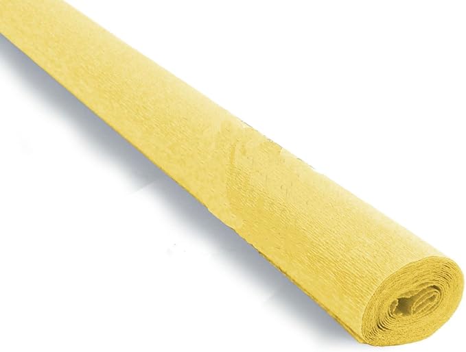 CARTA CRESPA GR.180 - ROTOLO CM.50X250 - GIALLO PALLIDO